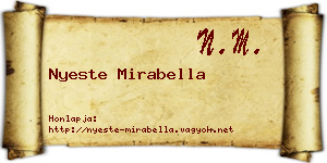 Nyeste Mirabella névjegykártya